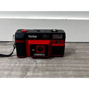 Vivitar Champion 35 Film Camera 35mm Point And Shoot 38mm Lens Black